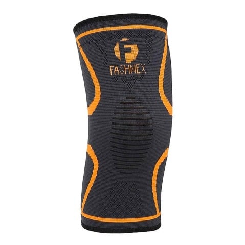 1 - Fashnex Knee Support Gear, Orange & Black XL