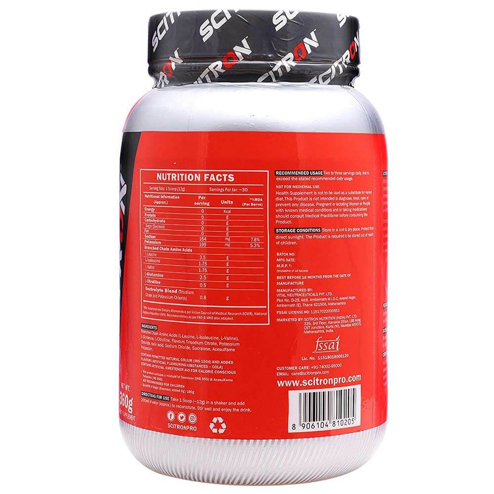 supplementinfo - Scitron Advanced BCAA 100% Vegan,  0.79 lb  Cola 