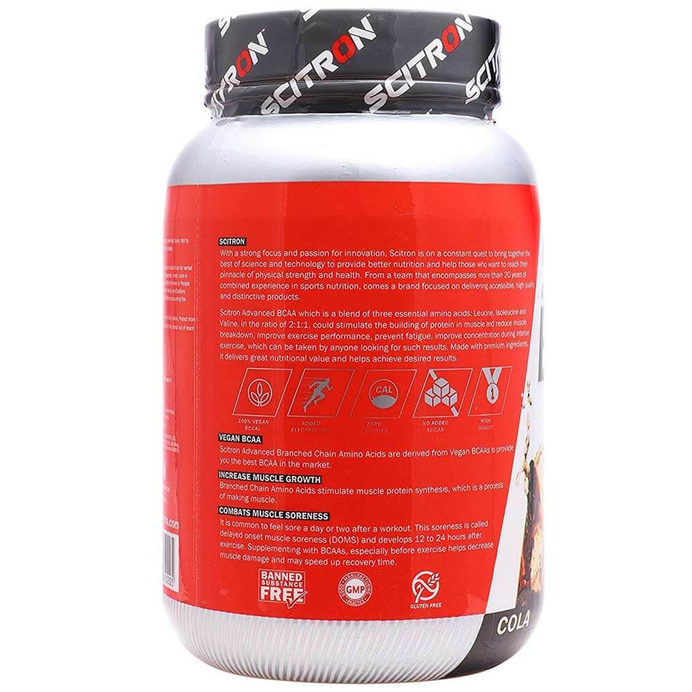 description - Scitron Advanced BCAA 100% Vegan,  0.79 lb  Cola 