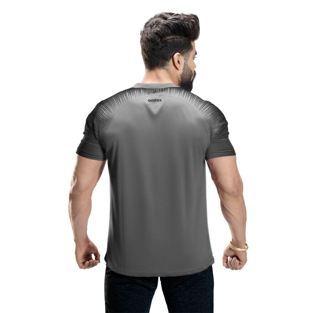2 - Omtex Gym T Shirt Spider 007,  Grey  XXL 