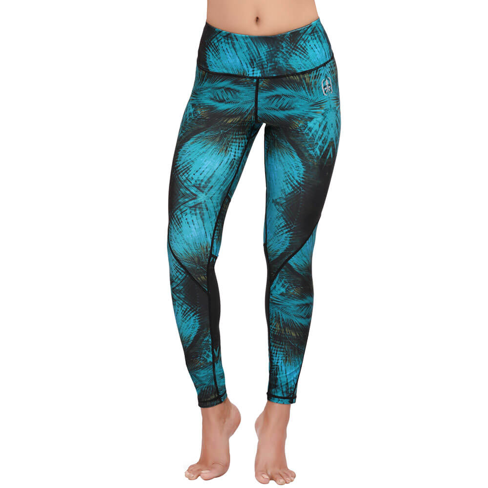 2 - Swee Women's Plain Leggings (SweeAth105),  Turquoise  XXL 
