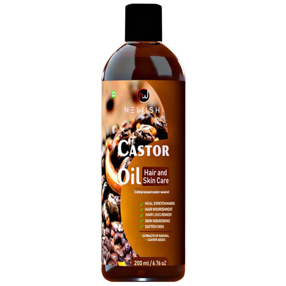 Newish Castor Oil,  200 ml  for Hair and Skin 