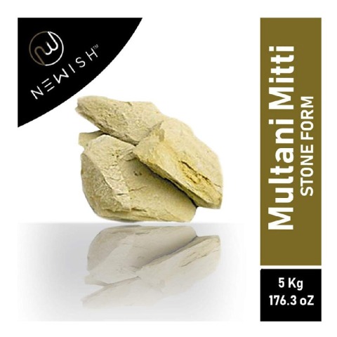 Newish Multani Mitti Stone Form,  5 kg  for All Skin Types 