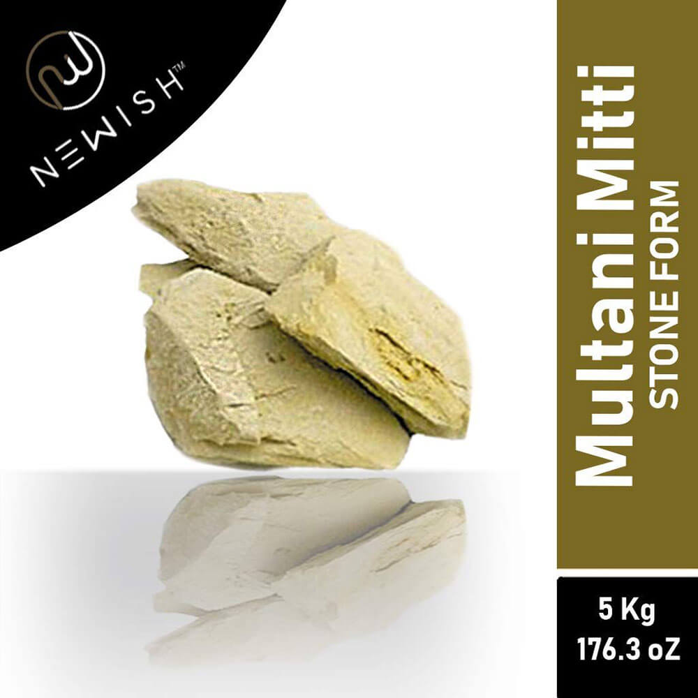 Newish Multani Mitti Stone Form,  5 kg  for All Skin Types 