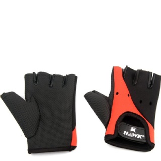 Hawk Comfort Gloves, Red & Black Small