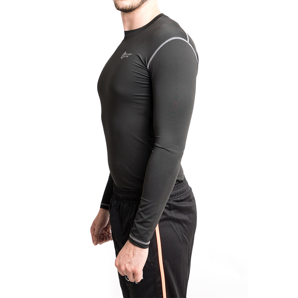 4 - Fitup Life Gym Wear Men Compression Full Sleeve,  Black  Medium 