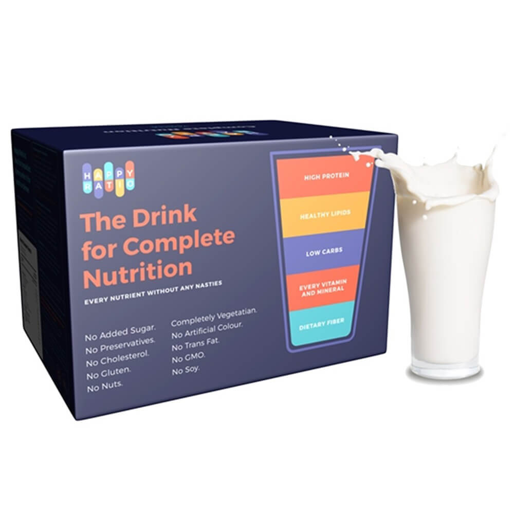 product - Happy Ratio The Drink for Complete Nutrition,  10 Piece(s)/Pack  Vanilla 