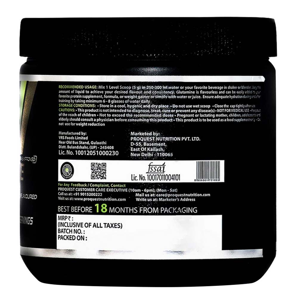 Back - Proquest L-Glutamine,  0.66 lb  Unflavoured 