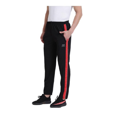 3 - Masch Mens Regular Fit Polyester Track Pants (MSTP 1218 CS SPPIP BRW),  Black  Medium 
