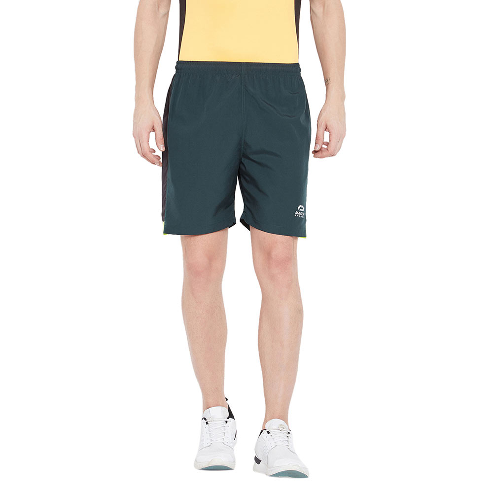 3 - Masch Mens Regular Fit Polyester Shorts (MSSH 0618 CS NEONHP BTLGRB),  Large  Bottle Green 