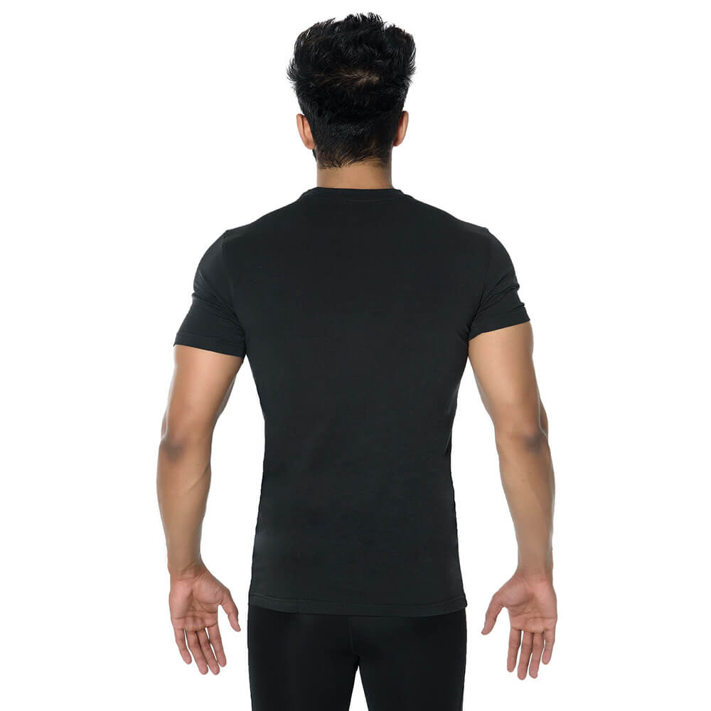 2 - DK Active Wear Half Sleeve Gym T Shirt (Beast Mode),  Black and Silver  XXL 