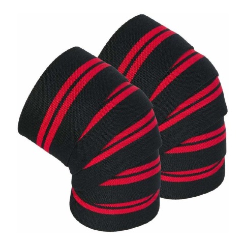 2 - Xtrim Durafit Knee Wrap,  Black and Red  Free Size 