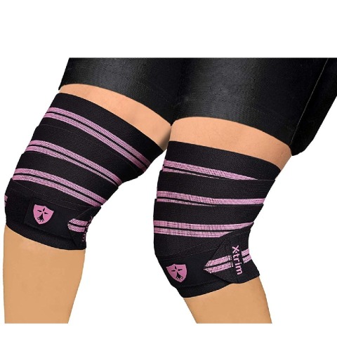 Xtrim Durafit Knee Wrap, Black and Pink Free Size
