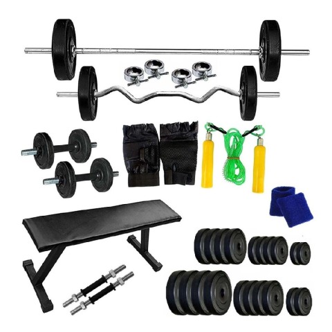 1 - Body Maxx Home Gym 40 Kg Flat Bench Combo 14