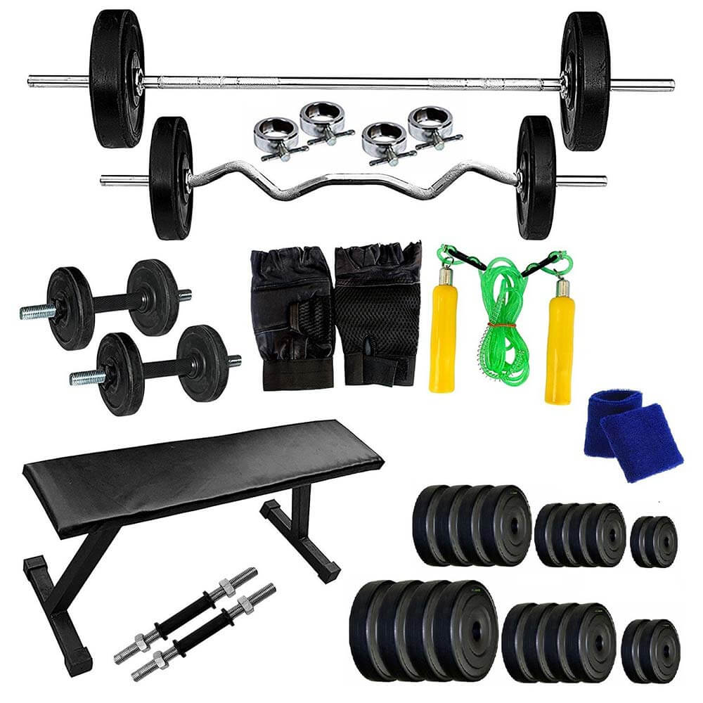 1 - Body Maxx Home Gym 40 Kg Flat Bench Combo 14