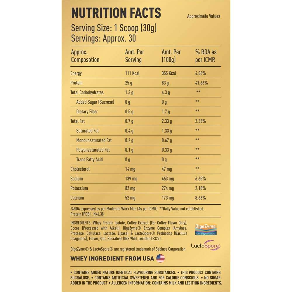 supplement - Vigour Fuel Iso Gold Whey Protein Isolate,  2 lb  Cafe Mocha 
