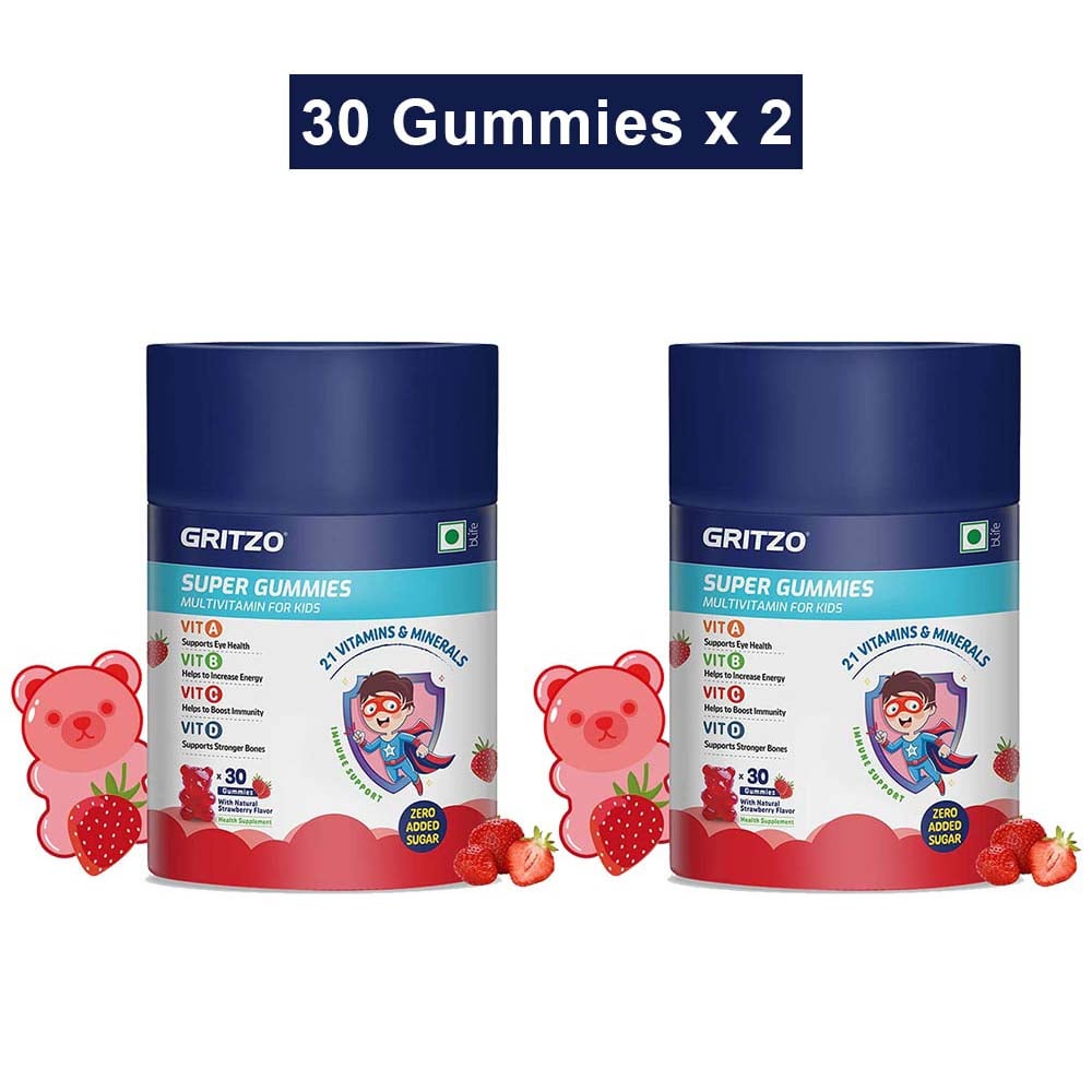 Super Gummies Multivitamin for 2-6 Yr Kids Natural Strawberry - 60 Gummies