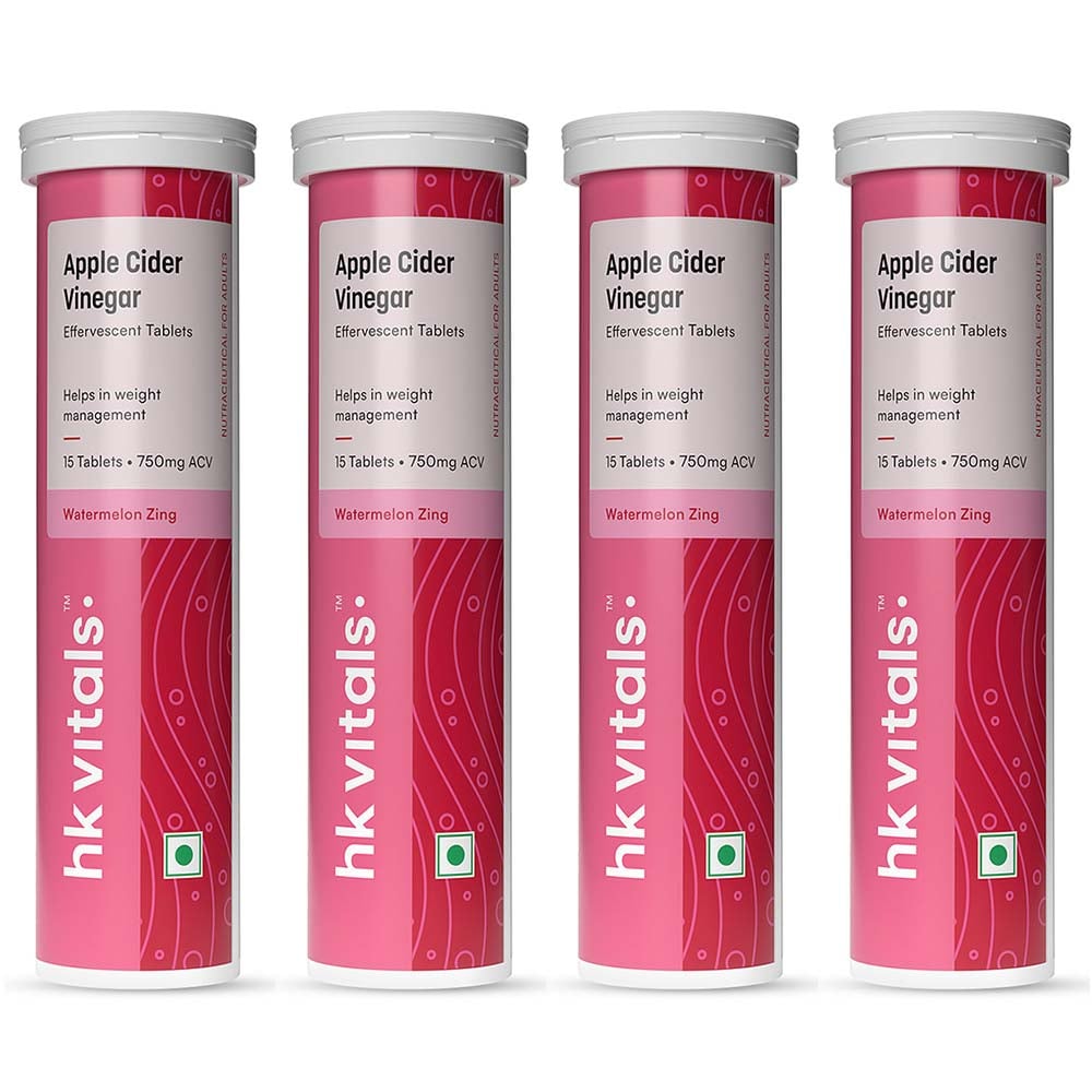 10 - HK Vitals ACV Effervescent 750 mg,  60 tablet(s)  Watermelon 