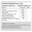 10 - HK Vitals Fat Burner with Caffeine L- Carnitine & Garcinia,  30 tablet(s)  Unflavoured
