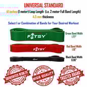 7 - Fitsy Resistance Band, Black Free Size