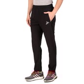 1 - Fitinc N S Polycotton Dryfit Casual Trackpant with Both Side Safety Zipper Pocket, Black XL