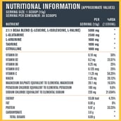 supplement - Fast & Up BCAA,  0.99 lb  30 Servings  Lime & Lemon 