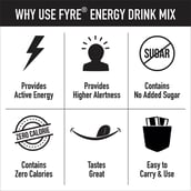 use - Fyre Energy Drink Mix,  30 sachets/pack  Orange 