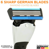 2 - Spruce Shave Club Streak6 Pivot Shaving Razor Kit (6 Blade Razor Pack of 4 Cartridges and Razor Cover)