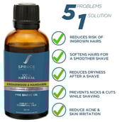 4 - Spruce Shave Club 100% Natural Pre Shave Oil, 50 ml Cedarwood & Mandarin