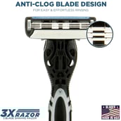 4 - Spruce Shave Club 3X Shaving Razor Kit (Razor + 4 Cartridges + Razor Cover)