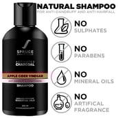 2 - Spruce Shave Club Activated Charcoal Apple Cider Vinegar Shampoo for Men,  200 ml  Dandruff & Hairfall Control 