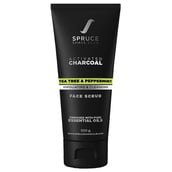 1 - Spruce Shave Club Activated Charcoal Face Scrub,  100 g  Tea Tree & Peppermint 