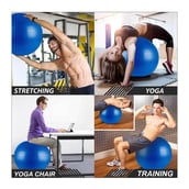 1 - Fitsy Yoga Ball with Pump, Blue 75 cm