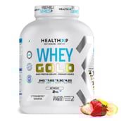 1 - HealthXP Premium Series Whey Gold,  4.4 lb  Strawberry Banana 