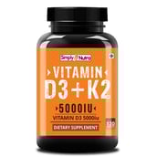 2 - Simply Nutra Vitamin D3 K2 5000 iu, 120 tablet(s)