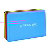 1 - Strauss Yoga Block,  Mulitcolor  9x6x3 in 