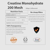 supplement - MyFitFuel Creatine Monohydrate 200 Mesh,  Unflavoured  0.44 lb 