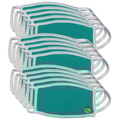 Ajeraa Anti Pollution Face Masks,  Green (Pack of 15) 