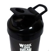 1 - Greenbee Work Dream Never Protein Shaker,  Black with Black Cap  500 ml 