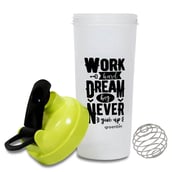 2 - Greenbee Work Dream Never Protein Shaker,  Transparent with Light Green Cap  700 ml 