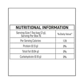 nutrition - VAHDAM Turmeric Ginger Herbal Tea Tisane,  Natural  15 Piece(s)/Pack 