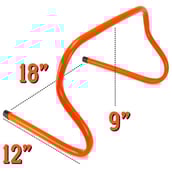 3 - Fitsy Speed Agility Hurdle (AR2418),  Orange  9 Inches 6 Piece 