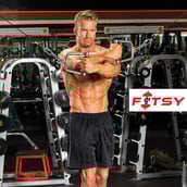 Fitsy Single Rubber D Handle -2PC,  Silver and Black 