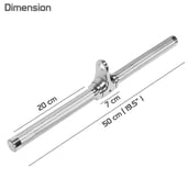 4 - Fitsy Straight Press Down Chrome Bar (AR2194),  Silver 