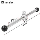 4 - Fitsy Straight Press Down Chrome Bar (AR2300),  Silver and Black 