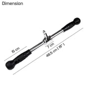 4 - Fitsy Straight Press Down Rubber Bar,  Silver and Black 