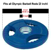 2 - Fitsy Olympic Weight Plates for Gym (Pair), Blue 2.5 kg