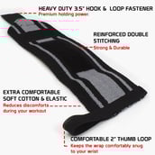 Fitsy Wrist Wrap, Grey Free Size