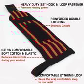 Fitsy Wrist Wrap,  Orange  Free Size 