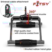 1 - Fitsy 2PC V Shape and Pull Rope,  Silver and Black 